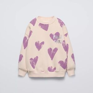 ZARA KIDS SPARKLY PRINT SWEATSHIRT